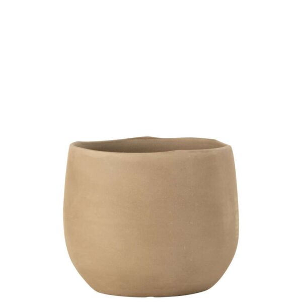 FLOWER POT REGULAR CERAMIC BEIGE LARGE