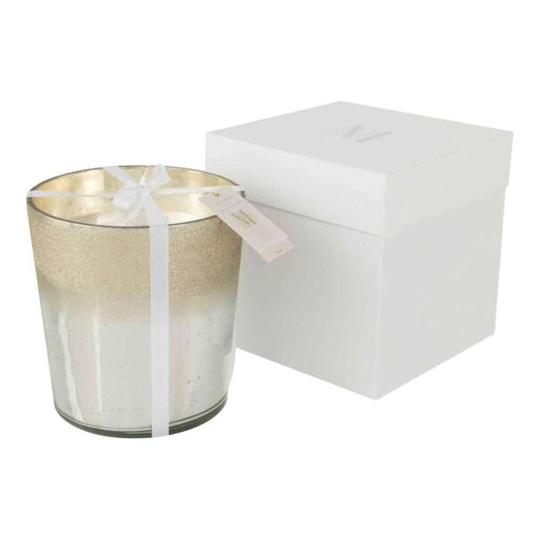 SCENTED CANDLE M-CHIC GLASS SILVER LARGE 140H