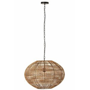 HANGING LAMP RATTAN/METAL BROWN/BLACK