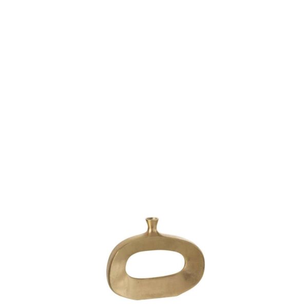 VAAS OVAAL ALUMINIUM GOUD SMALL