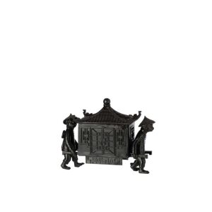 MONKEYS MET ORIENTAL TEMPLE POLY BLACK