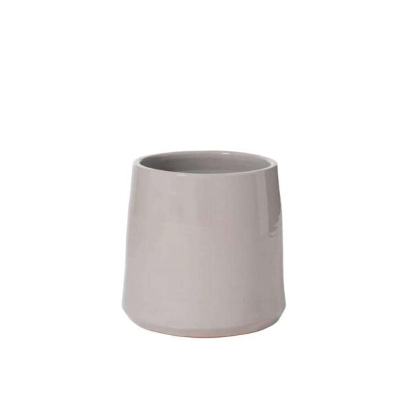 FLOWER POT ROUND CERAMIC GREY LARGE