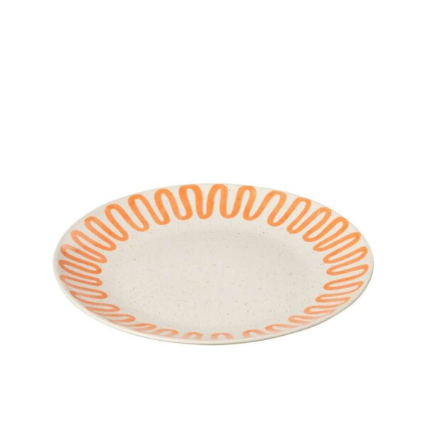 PLATE CURVE PORCELAIN ORANGE LARGE