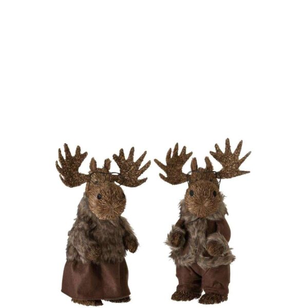 ELK STANDING STRAW BROWN LARGE ASSORTMENT OF 2