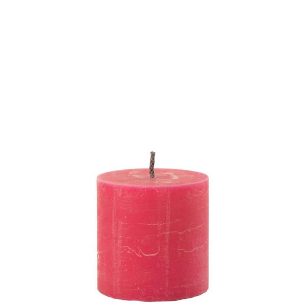 OUTDOOR CANDLE PILLAR PARAFFIN PINK SMALL-70HOURS