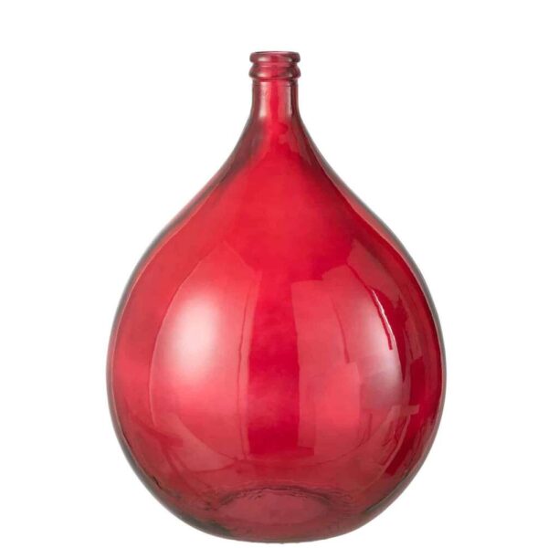 VASE GLASS RED LARGE