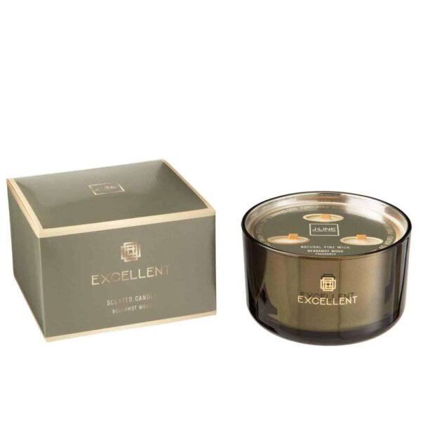 SCENTED CANDLE EXCELLENT BERGAMOT WOOD GREEN LARGE-40U