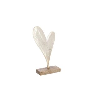 HEART ON FOOT GRAPHIC ALUMINIUM/WOOD GOLD LARGE