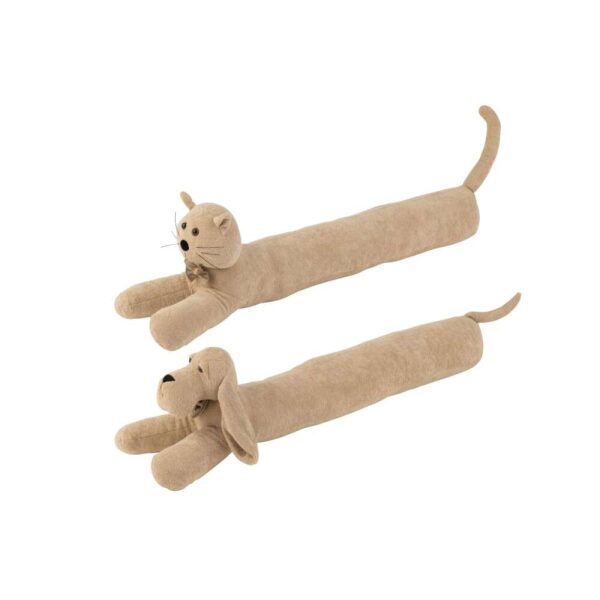 DRAUGHT EXCLUDER DOG/CAT BOUCLÉ BEIGE ASSORTMENT OF 2