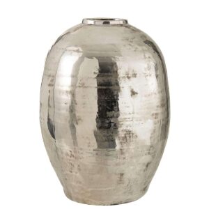 VASE ROUND ARYA METAL SILVER