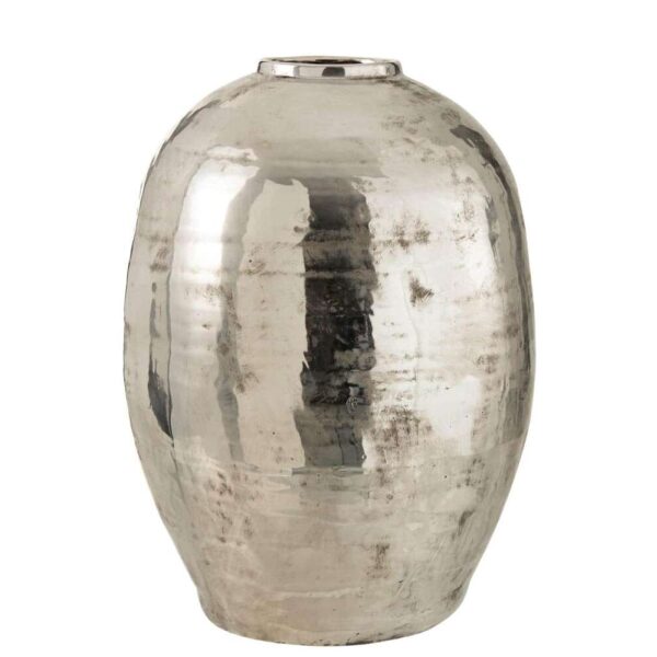 VASE ROUND ARYA METAL SILVER