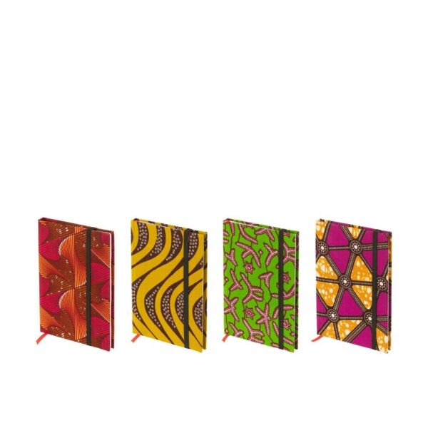 NOTEBOOK A5 PATTERN PAPER/TEXTILE MIX SMALL ASSORTMENT OF 4