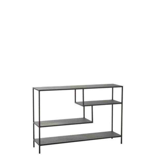 RACK LOW IRREGULAR LEVELS METAL BLACK