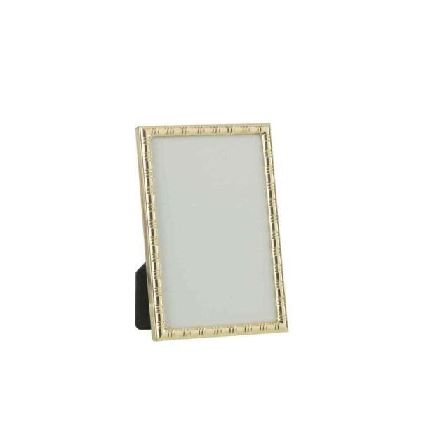 PHOTO FRAME ROUNDED LINES BORDER 15X20 METAL GOLD LARGE