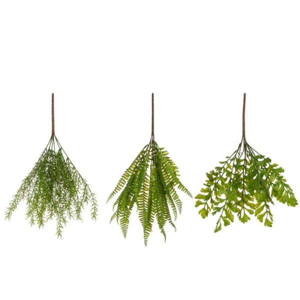 BRANCH FERN MIX PLASTIC GREEN ASSORTMENT OF 3