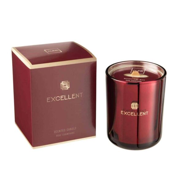 SCENTED CANDLE EXCELLENT ROSE CHAMPAGNE WINE RED MEDIUM-80U