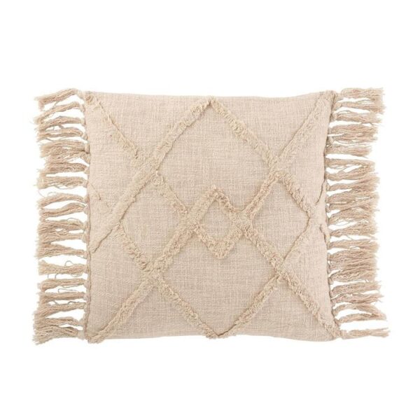 CUSHION SQUARE RHOMBUS COTTON POLYESTER CREAM