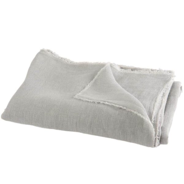 THROW STONEWASHED LINEN LIGHT GREY
