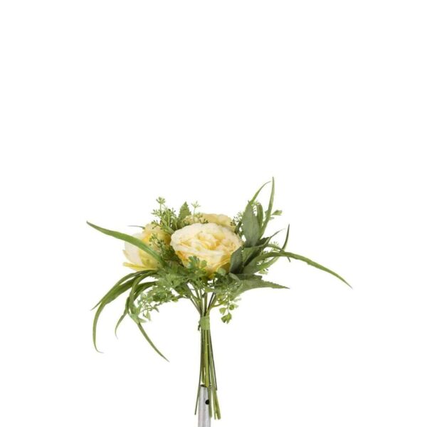 BOUQUET TULIPS FERNS PLASTIC LIGHT YELLOW