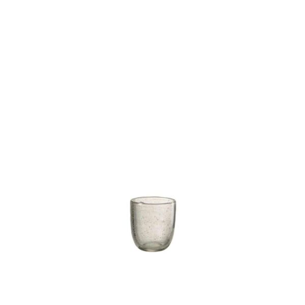 TEALIGHT HOLDER BUBBLES GLASS TRANSPARENT SMALL