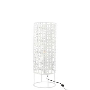 STANDING LAMP ROUND METAL WHITE SMALL