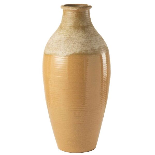 VASE MODERN CERAMIC LIGHT BROWN LARGE