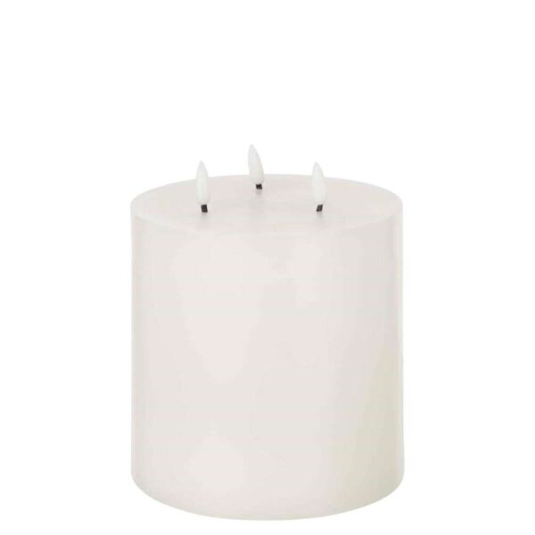 CANDLE LED 3 FLAMES WHITE LARGE