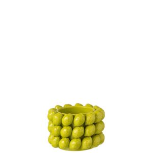 FLOWERPOT LIMES CERAMIC GREEN  SMALL