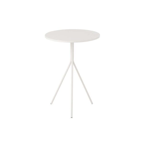 COFEE TABLE ROUND METAL WHITE