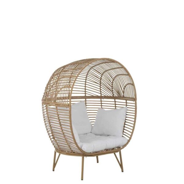 LOUNGE CHAIR OVAL STEEL NATURAL