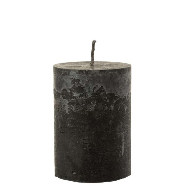 OUTDOOR CANDLE PILLAR PARAFFIN BLACK MEDIUM-95HOURS