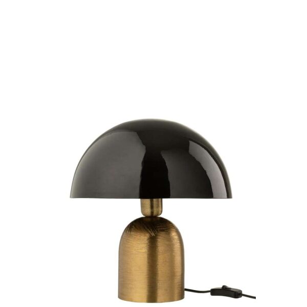 LAMPE MUSH METAL GOLD/BLACK