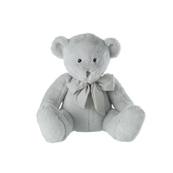BEAR PLUSH WITH BOW TIE POLYESTER GREY LARGE