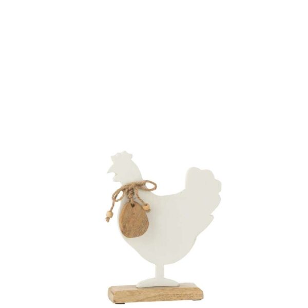 ROOSTER EGG NECKLACE ALUMINIUM WHITE LARGE