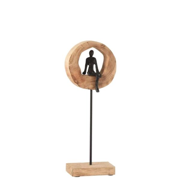 FIGURE THINK RING HIGH MANGO WOOD/ALUMINIUM BLACK