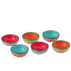 BOX OF 6 BOWLS MUMBAI TERRACOTTA MIX