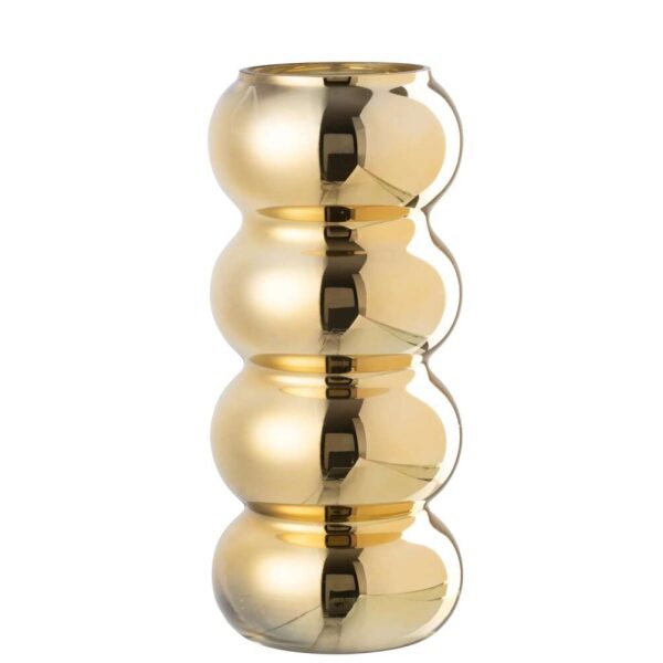 VASE CATERPILLAR GLASS GOLD