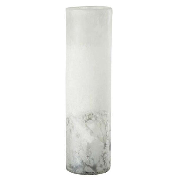 VASE SCAVO CYLINDER GLASS GREY LARGE
