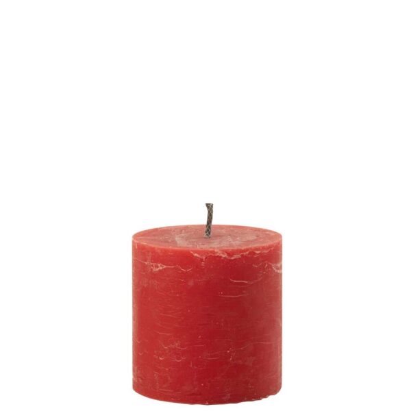 OUTDOOR CANDLE PILLAR PARAFFIN RED SMALL-70HOURS