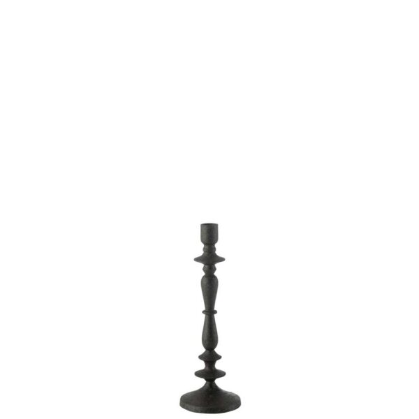 CANDLE HOLDER  METAL BLACK SMALL