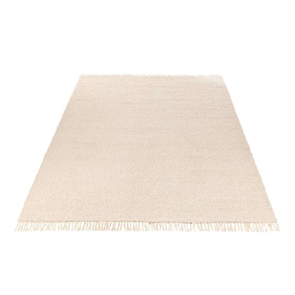 RUG RECTANGLE+FRINGES COTTON/POLYESTER CREAM
