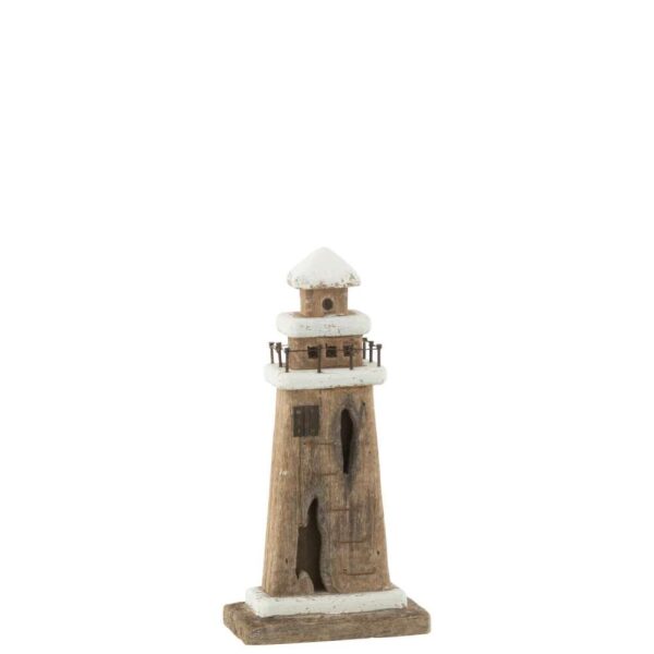 LIGHTHOUSE PAULOWNIA WOOD NATURAL/WHITE SMALL