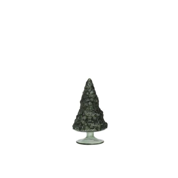 CHRISTMAS TREE SEQUINS SUGAR MATTE DARK GREEN SMALL
