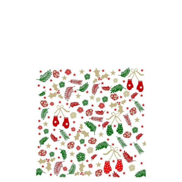 PACK 12 NAPKINS CHRISTMAS BACKGROUND PAPER MIX LARGE