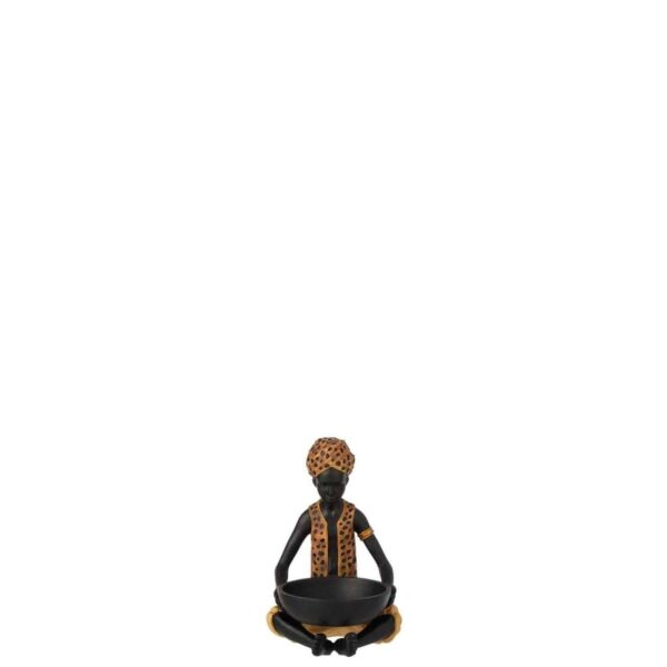 BOY SITTING POLY BLACK/BROWN