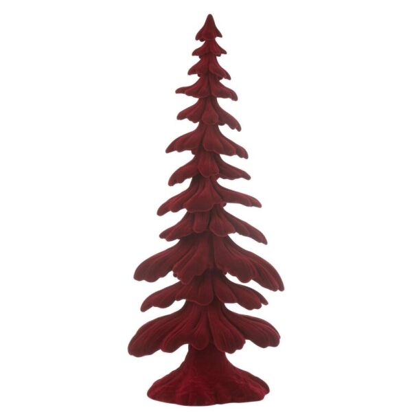 FIR TREE VELVET RESIN RED LARGE