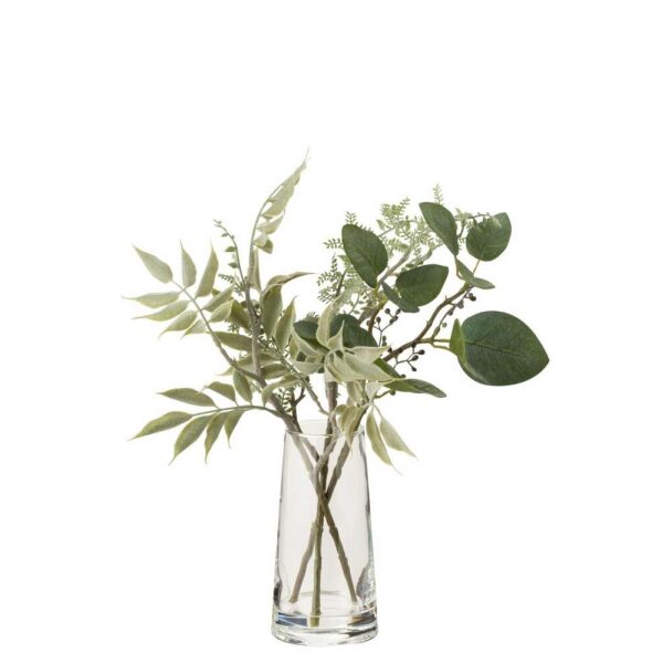 BRANCHES IN VASE + GEL PLASTIC LIGHT GREEN