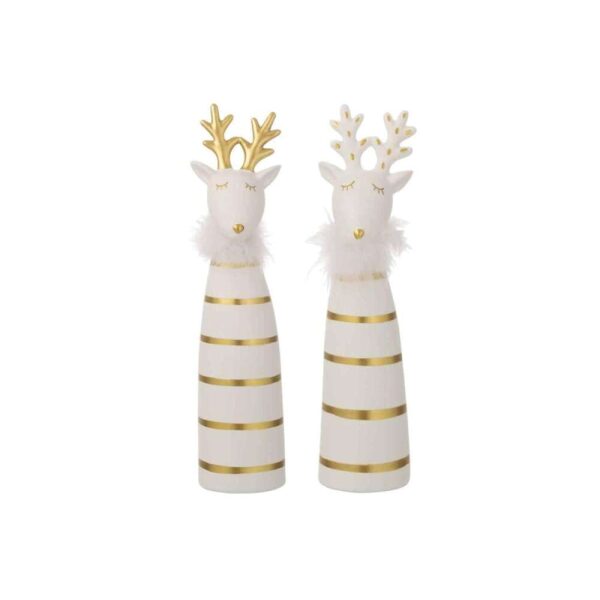 MOOSE CERAMIC STRIPES GOLD/WHITE LARGE ASS2