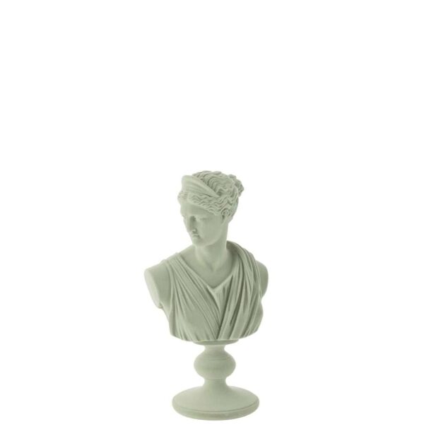 BUST GREEK LADY RESIN VELVET MINT SMALL