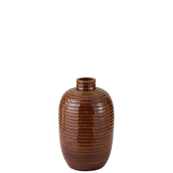 VASE ETNIC CERAMIC BROWN SMALL